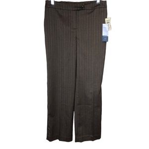 NEW Coldwater Creek Cypress Herringbone Pants Size 6 Petite Neutral Brown NWT